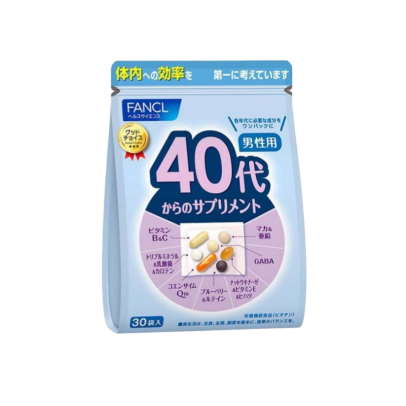 FANCL Male 40 Years Old Eight in One Multivitamin Nutrient 30 Bags - myernk