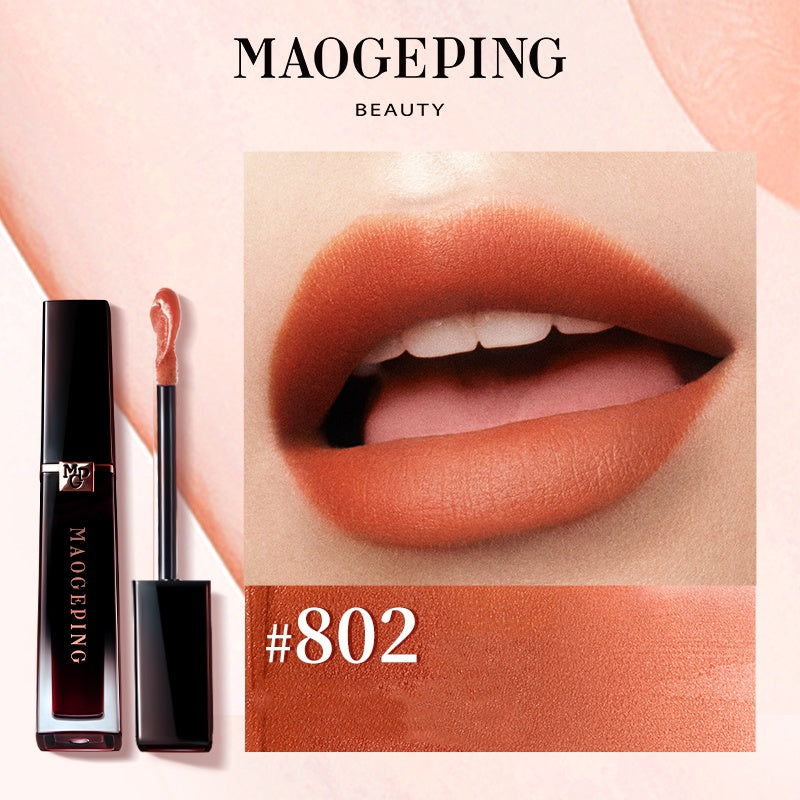 MAOGEPING Soft-Matte Liquid Lipstick Hydrating & Transfer-Proof #802 Earthy Orange - myernk
