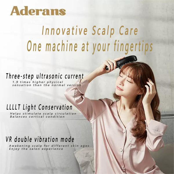 ADERANS LED light wave charm hair comb - myernk