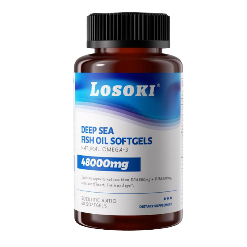 LOSOKI Deep-Sea Fish Oil Softgels 48000mg Dietary Supplement - myernk