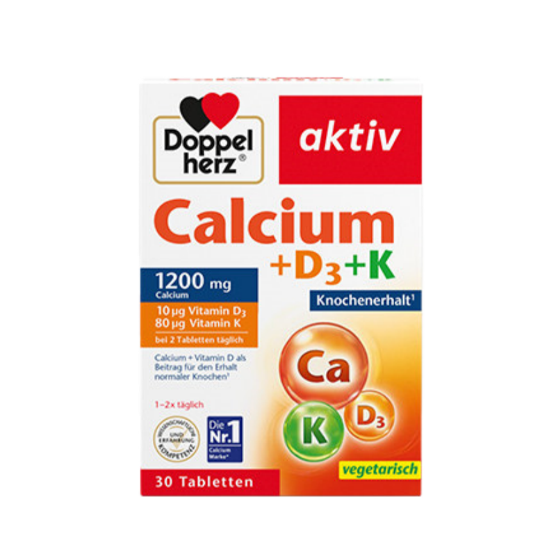 DOPPELHERZ Calcium + Vitamin D3 + K Active Calcium - myernk