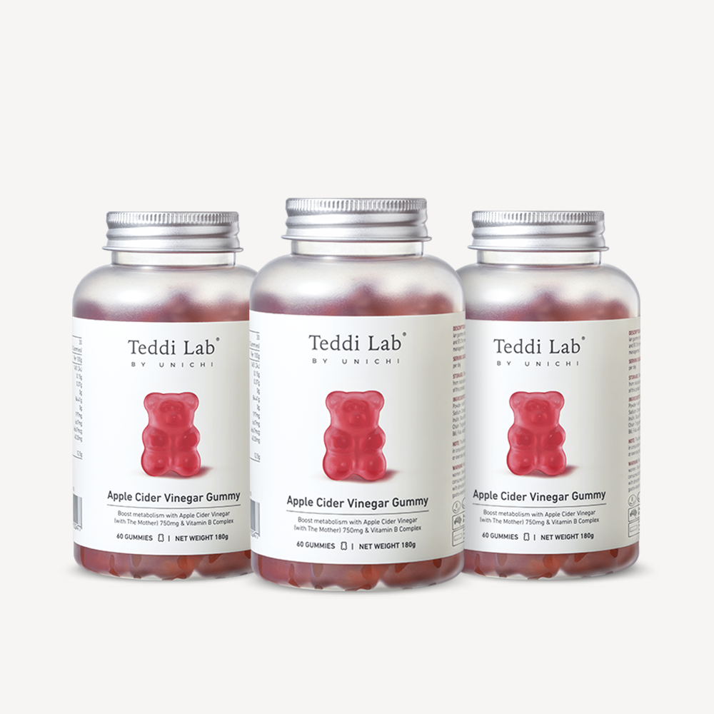 TEDDI LAB BY UNICHI Apple Cider Vinegar Gummy - 60 Gummies - myernk