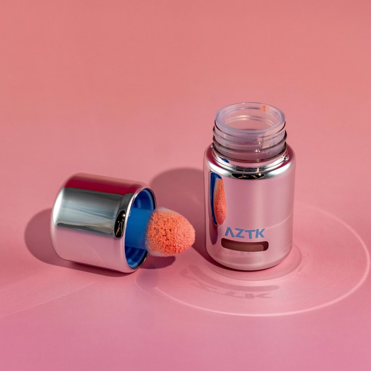 AZTK Jeello Color Liquid Blush, 0.16 fl.oz. #JC01 Sakura Milk Jelly - Natural Pink Flush for Fair to Light Skin - myernk