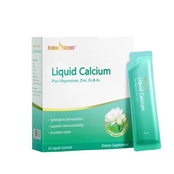 FLORA'S SECRET Liquid Calcium Plus Magnesium, Zinc, D3&K2 - myernk