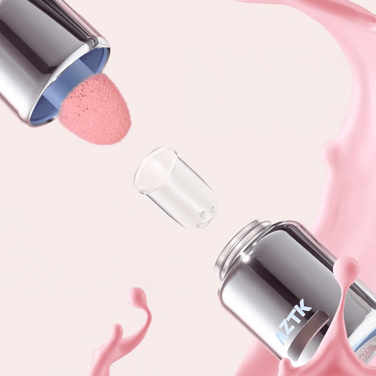 AZTK Jeello Color Liquid Blush, 0.16 fl.oz. #JC01 Sakura Milk Jelly - Natural Pink Flush for Fair to Light Skin - myernk