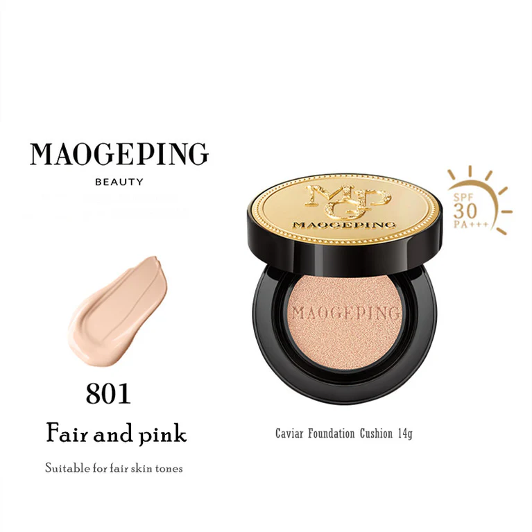 MAOGEPING Luxury Caviar Flawless Cushion Liquid Foundation 801 