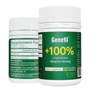 GENEIII L-Ergothioneine 30mg Per Serving 120 Vegon Capsules - myernk