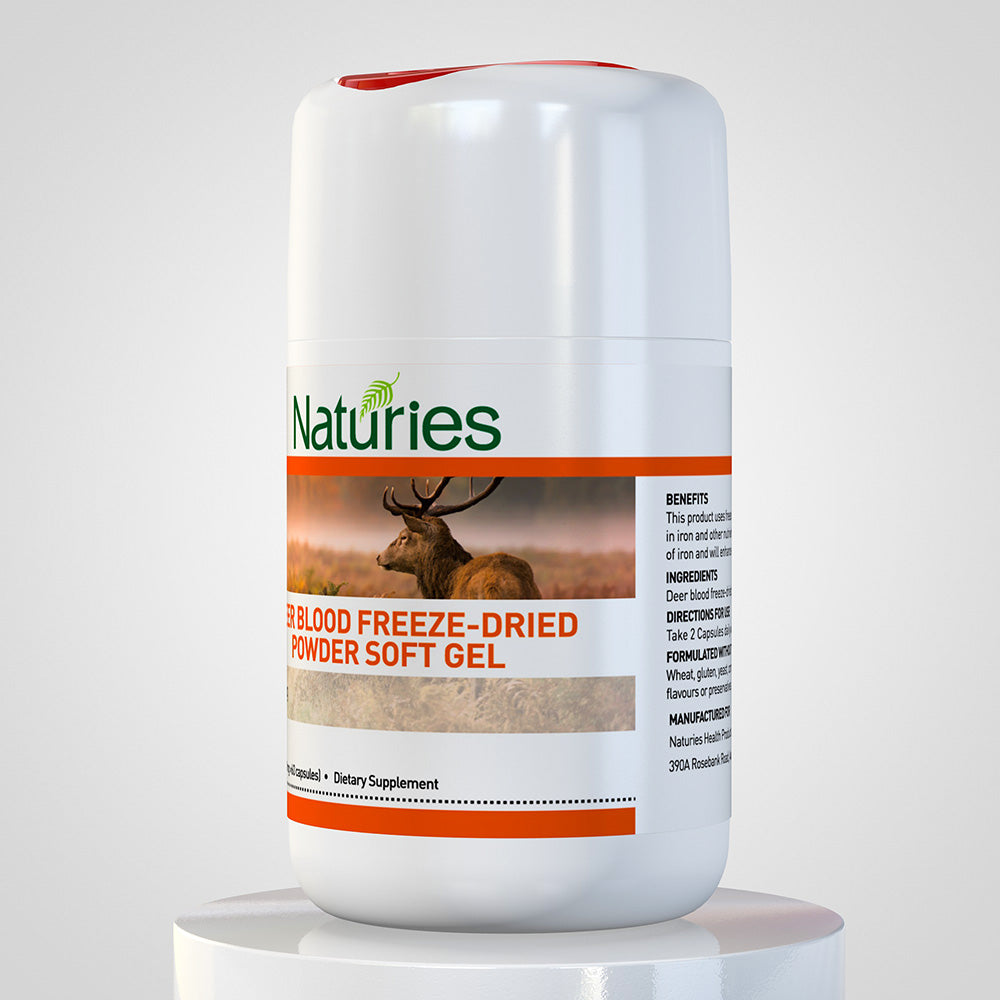 NATURIES Deer Blood Freeze-Dried Powder 60 Capsules - myernk