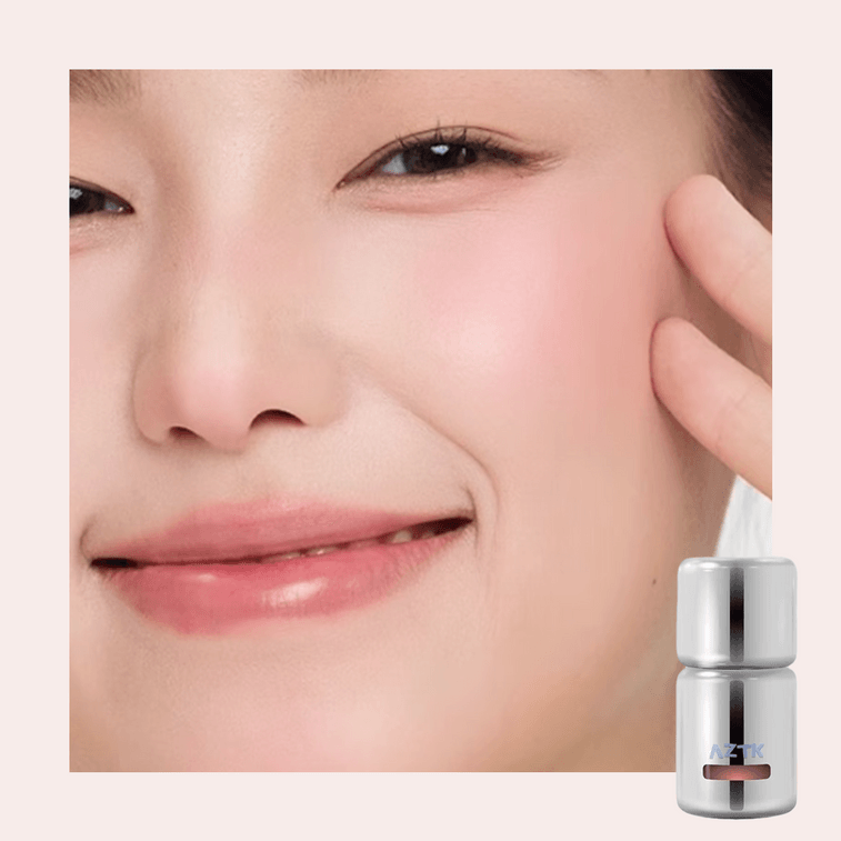 AZTK Jeello Color Liquid Blush, 0.16 fl.oz. #JC01 Sakura Milk Jelly - Natural Pink Flush for Fair to Light Skin - myernk