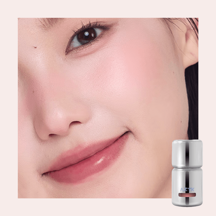 AZTK Jeello Color Liquid Blush, 0.16 fl.oz. #JC01 Sakura Milk Jelly - Natural Pink Flush for Fair to Light Skin - myernk