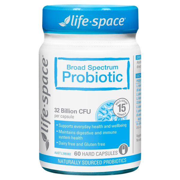 LIFESPACE Broad Spectrum Probiotic 32 Billion 60 Capsules - myernk