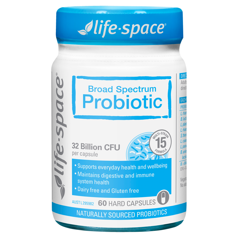 LIFESPACE Broad Spectrum Probiotic 32 Billion 60 Capsules - myernk