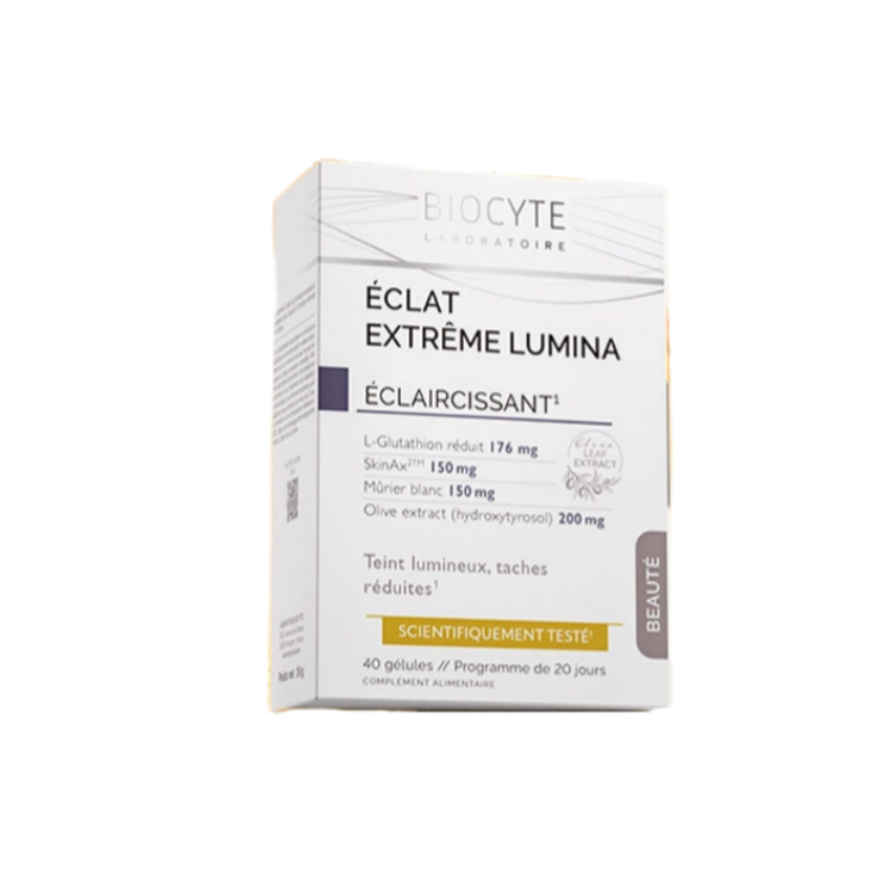 gélule glutathione eclaircissant BIOCYTE ÉCLAT EXTRÊME LUMINA N-acetylcysteine (NAC) is a P0126_7D_concern Choose your pack:Pack of 10 tablets