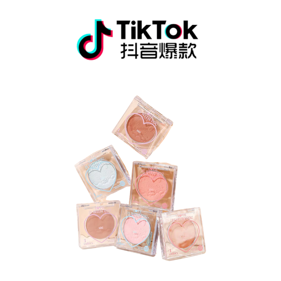 xixi Chacha Peach Heart Single Blush 1.5g