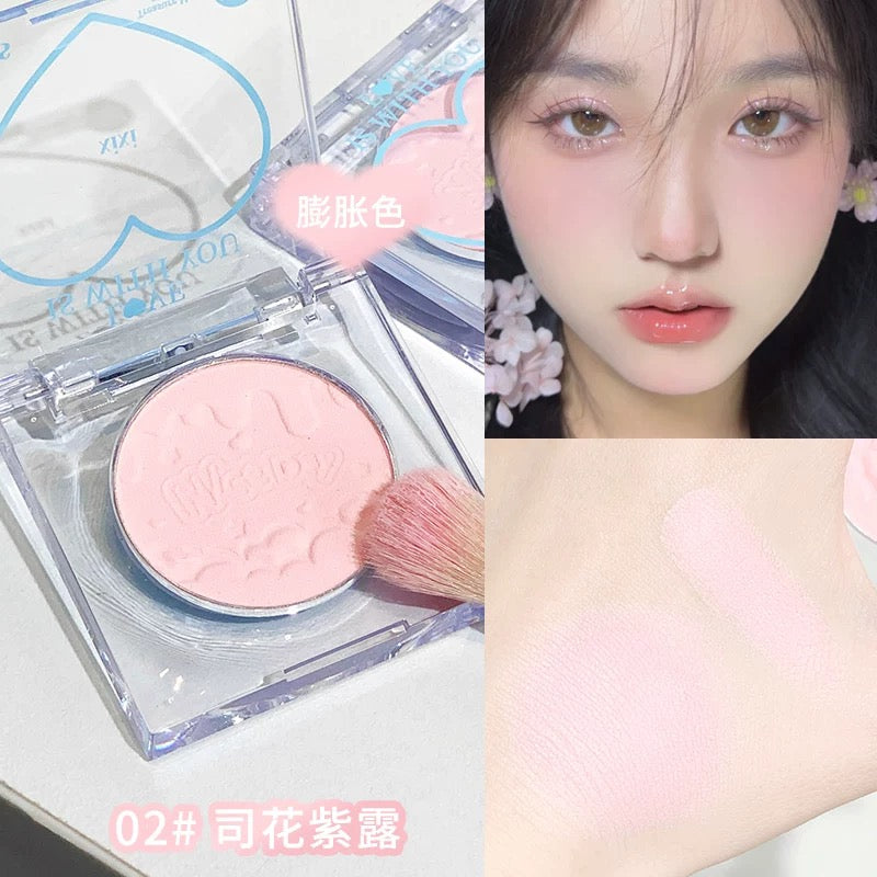 xixi Chacha Peach Heart Single Blush 1.5g