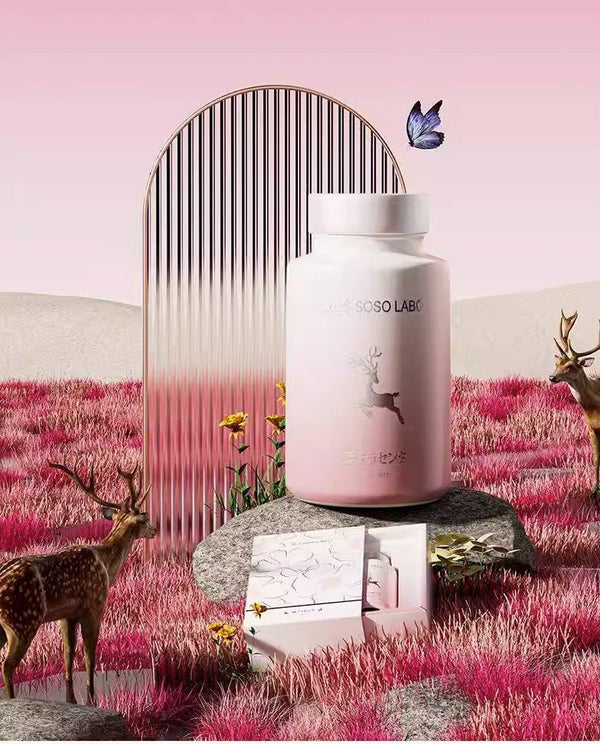 XLS SOSO LABO Women's Deer Placenta Warm Palace Beauty Anti-aging Capsules 60 Capsules Bottle