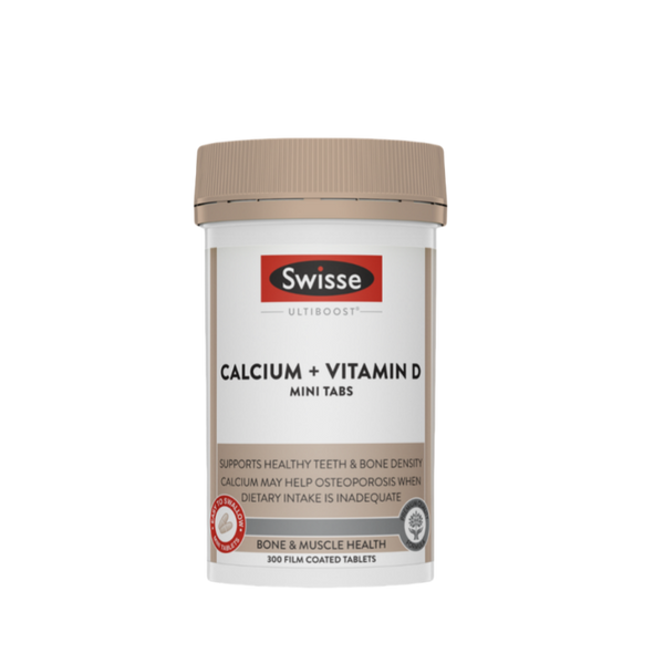 SWISSE Ultiboost Calcium + Vitamin D Mini Tabs 300 Tablets - myernk