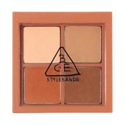 3CE Mini Multi Eye Color Palette 3.5g (#Brown Rum) | Warm Orange-Brown Shades for Depth &amp; Definition - myernk