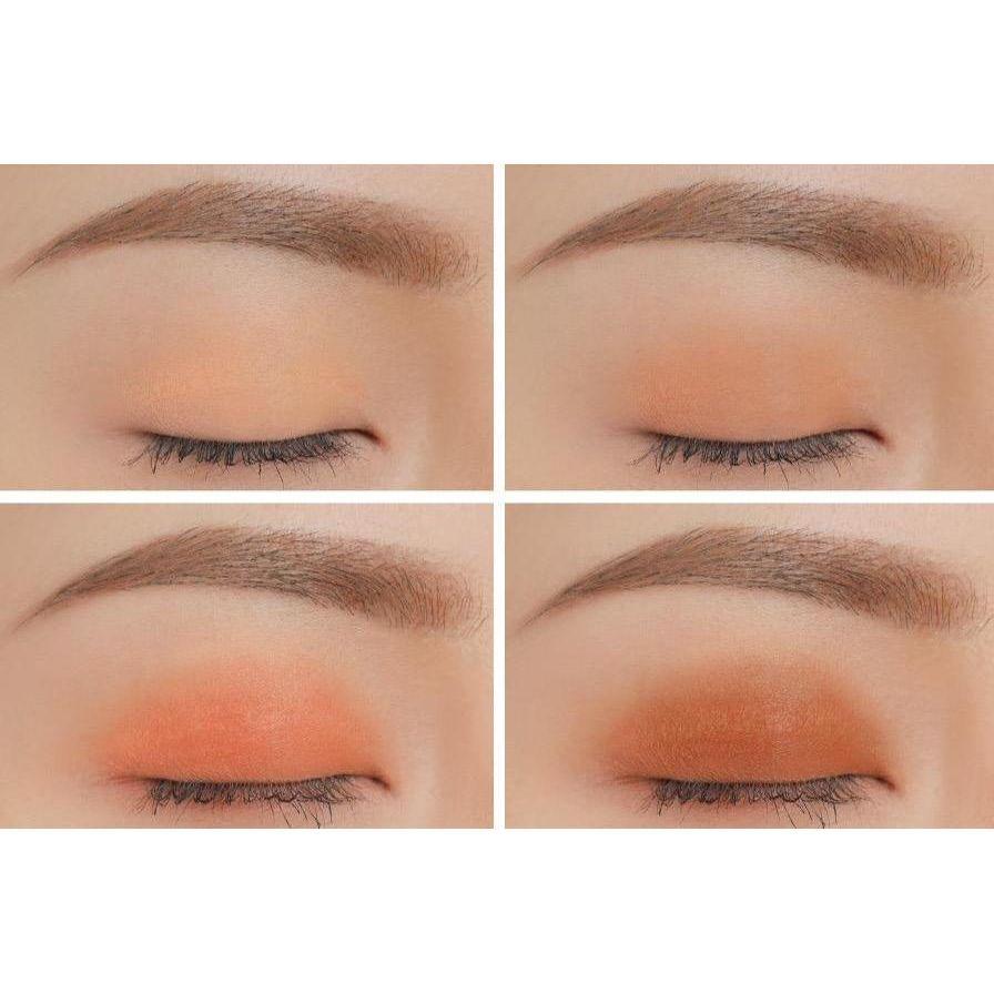 3CE Mini Multi Eye Color Palette 3.5g (#Brown Rum) | Warm Orange-Brown Shades for Depth &amp; Definition - myernk