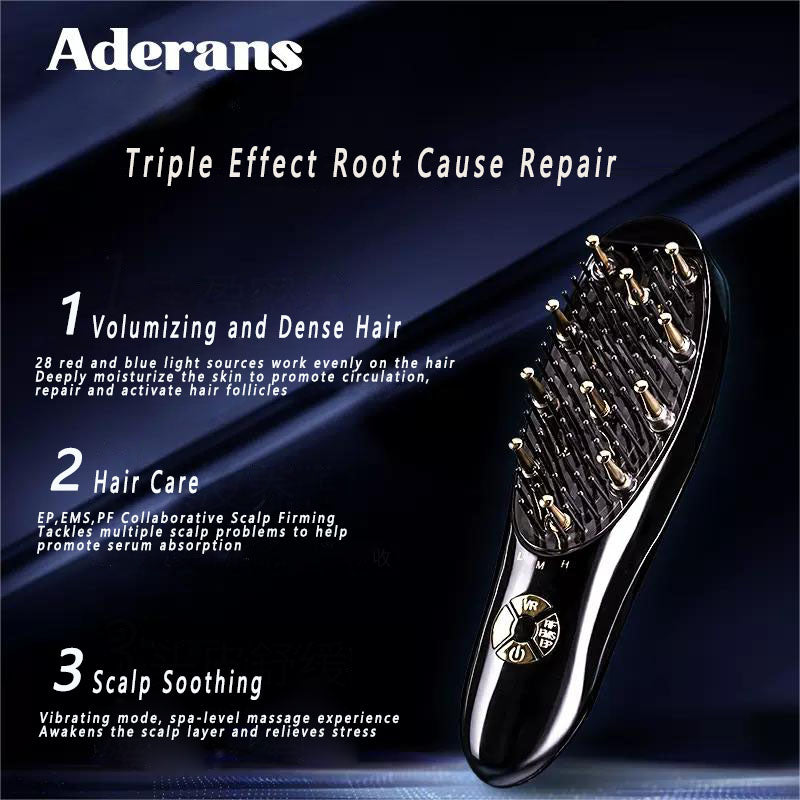 ADERANS LED light wave charm hair comb myernk